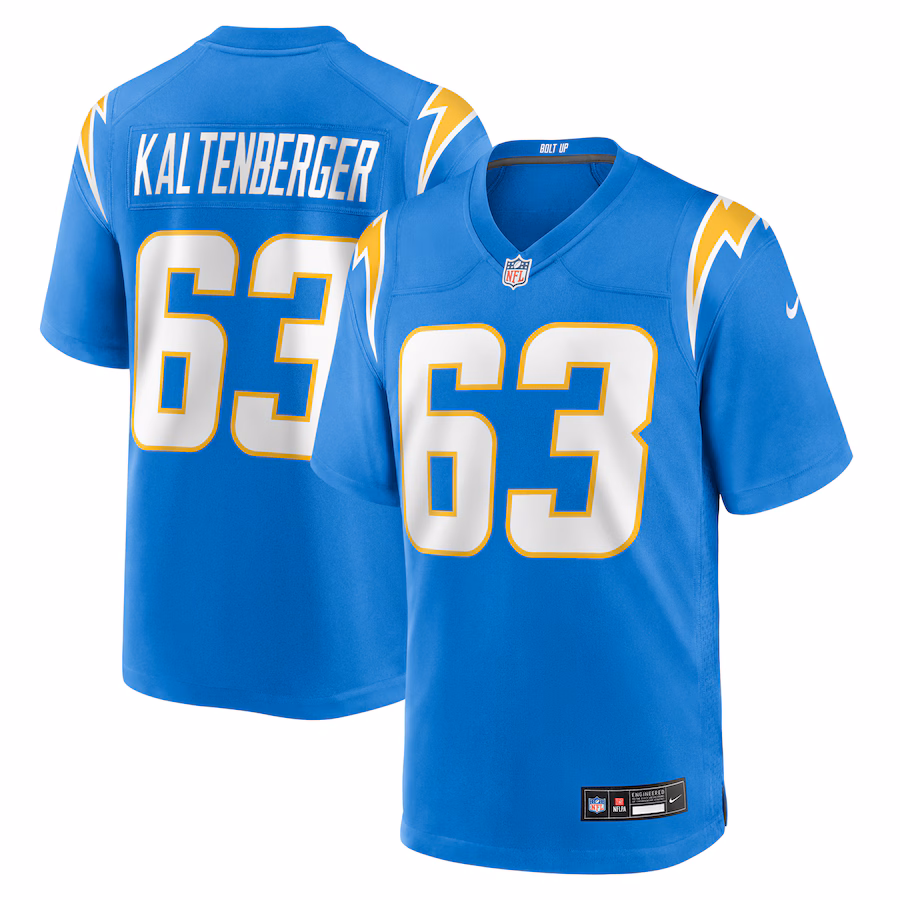 Men's Los Angeles Chargers Josh Kaltenberger Nike Powder Blue Team Game Jersey - Ujersey Shop