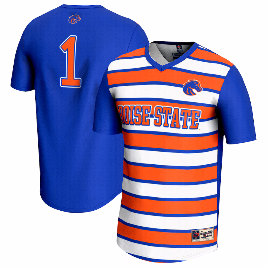 Unisex GameDay Greats #1 Royal Boise State Broncos Lightweight Soccer Fashion Jersey - Ujersey Shop