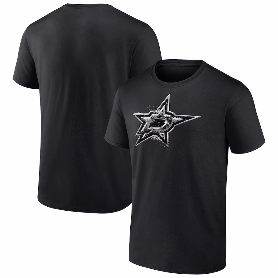 Men's Dallas Stars Fanatics Black Iced Out T-Shirt - Ujersey Shop