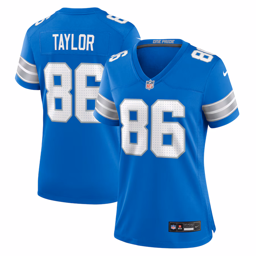 Women's Detroit Lions Malik Taylor Nike Blue Team Game Jersey - Ujersey Shop