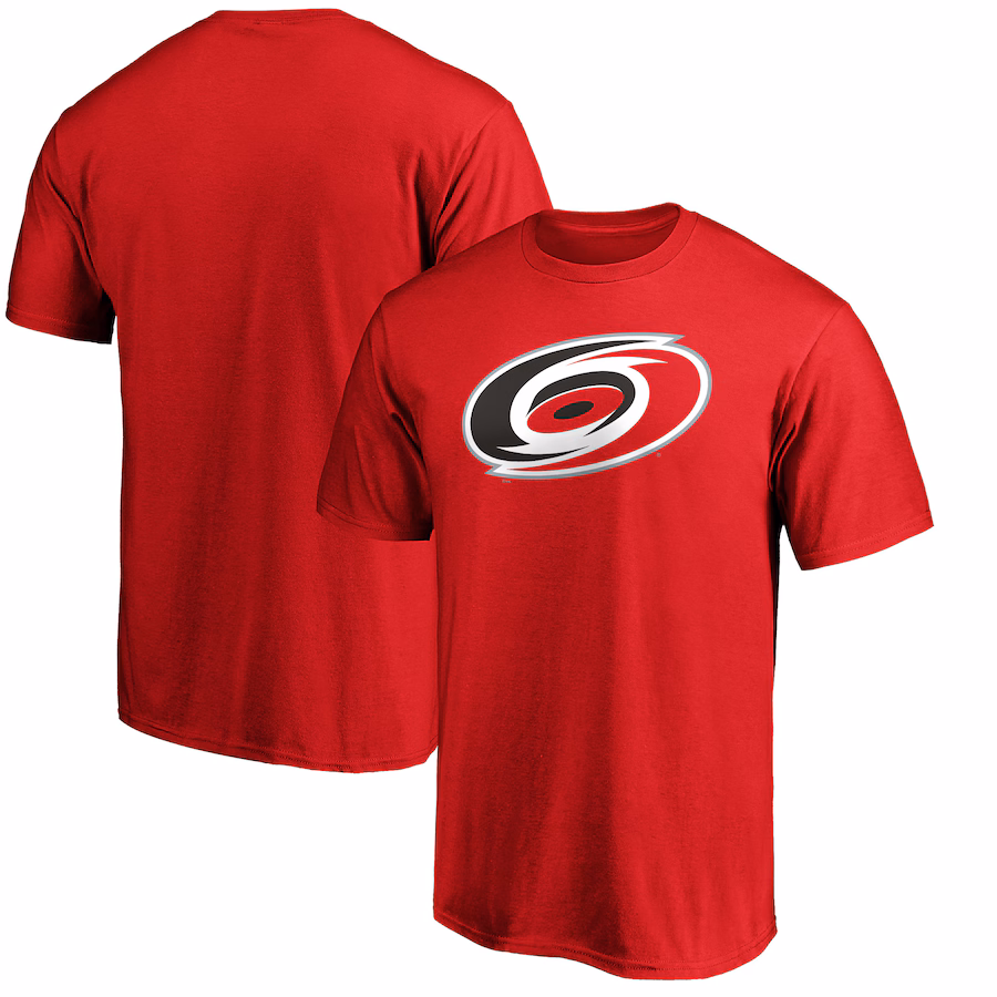 Men's Carolina Hurricanes Red Logo T-Shirt - Ujersey Shop