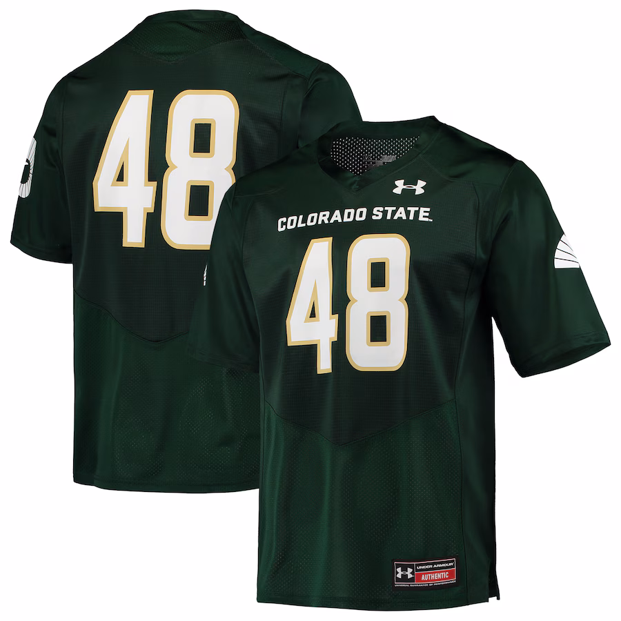 Men's Under Armour #48 Green Colorado State Rams Replica Football Jersey - Ujersey Shop