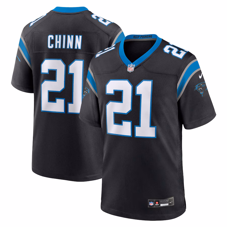 Men's Carolina Panthers Jeremy Chinn Nike Black Game Jersey - Ujersey Shop
