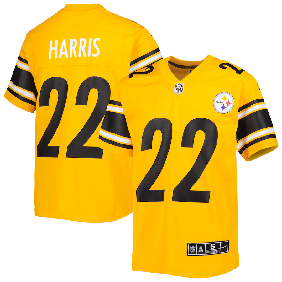 Youth Pittsburgh Steelers Najee Harris Nike Gold Inverted Game Jersey - Ujersey Shop