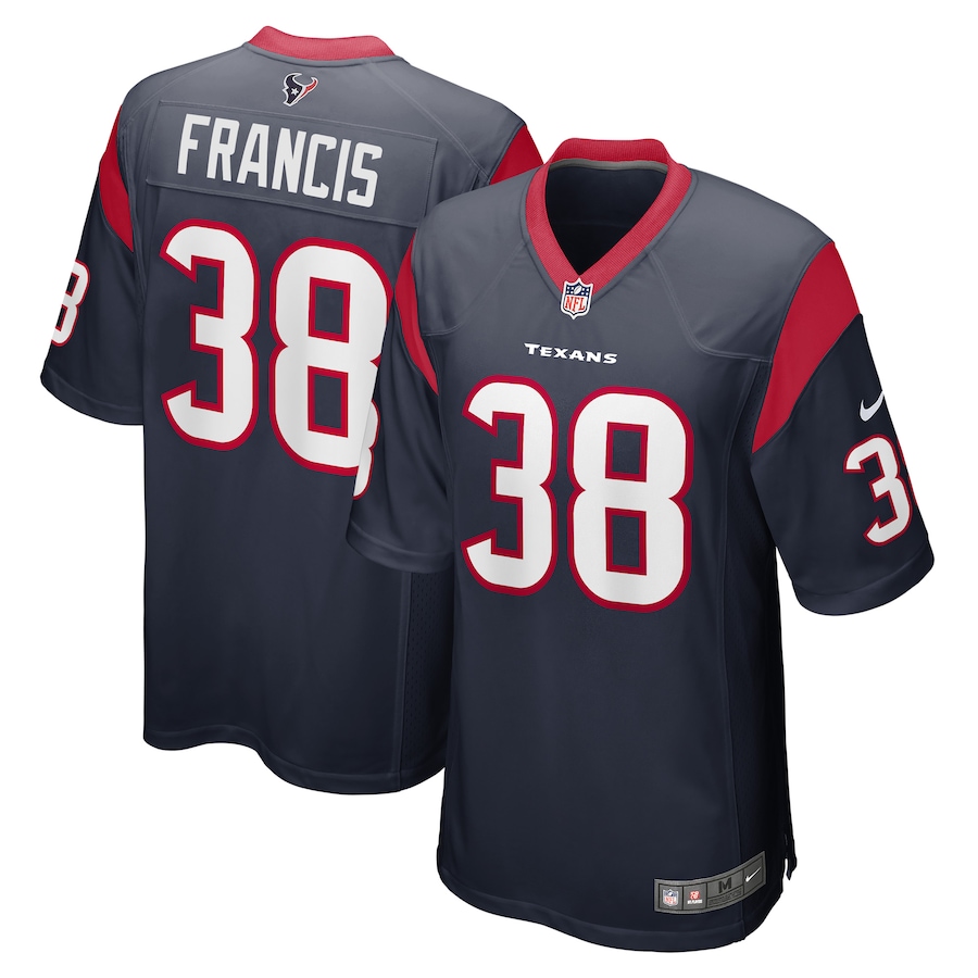Men's Houston Texans Jacobi Francis Nike Navy Game Player Jersey - Ujersey Shop