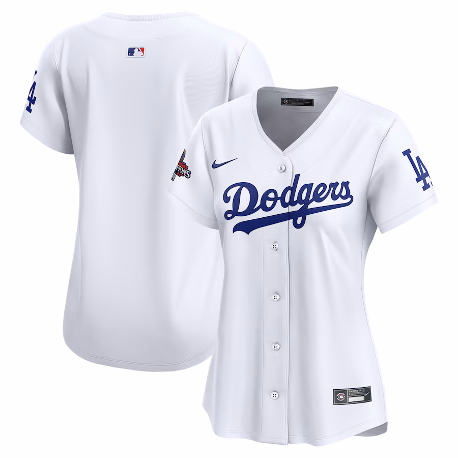 Women's Los Angeles Dodgers Nike White 2024 World Series Champions Home Limited Jersey - Ujersey Shop