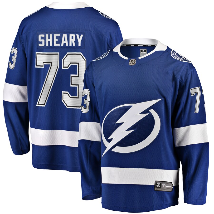 Men's Tampa Bay Lightning Conor Sheary Fanatics Branded Blue Home Breakaway Jersey - Ujersey Shop