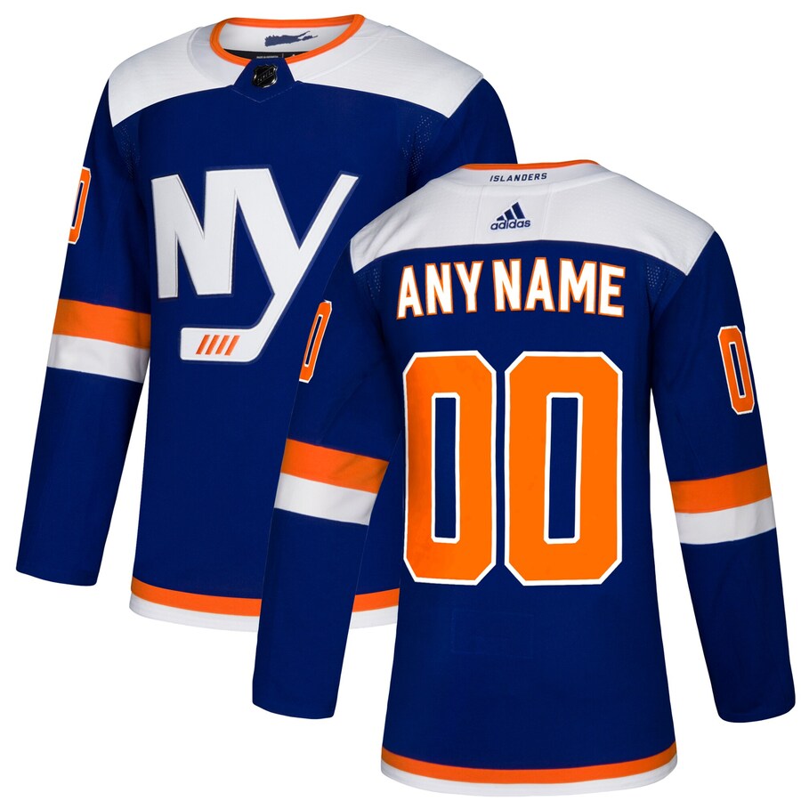 Men's New York Islanders adidas Blue Alternate Authentic Custom Jersey - Ujersey Shop