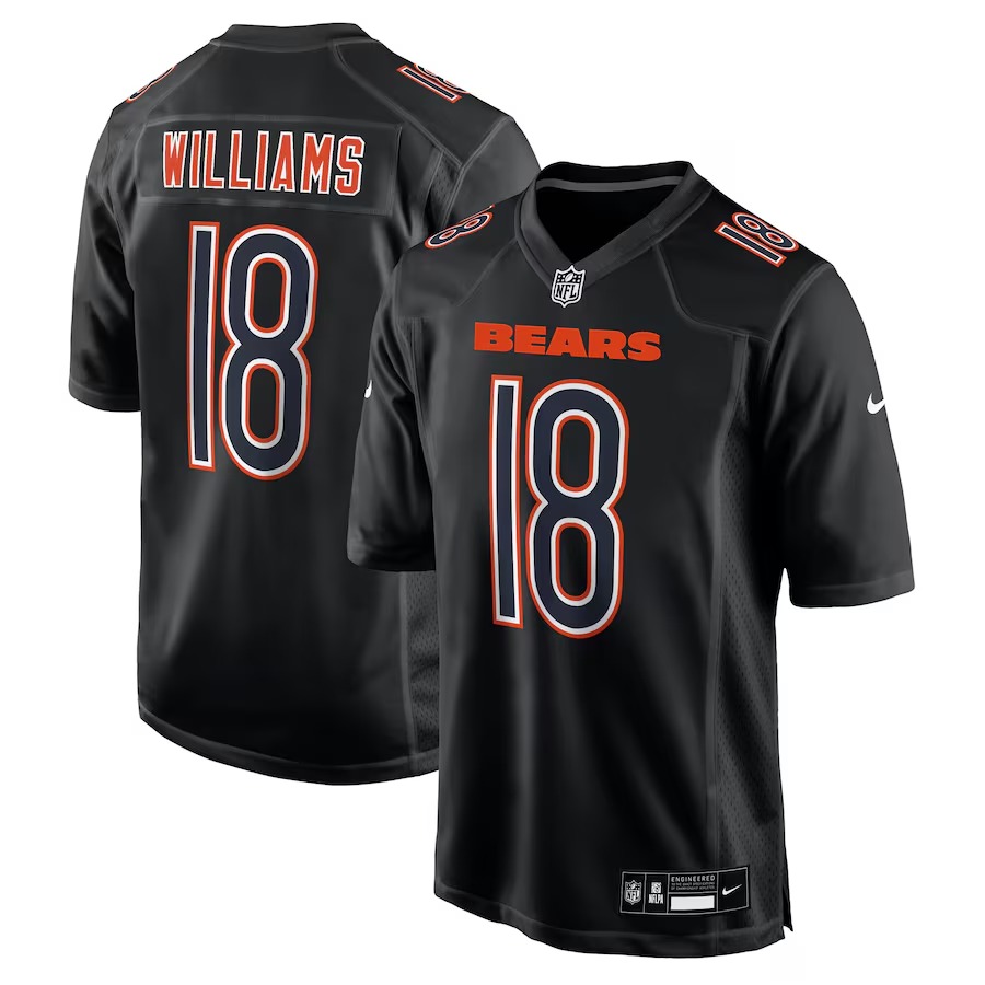 Men's Chicago Bears Caleb Williams Nike Carbon Black Fashion Jersey - Ujersey Shop
