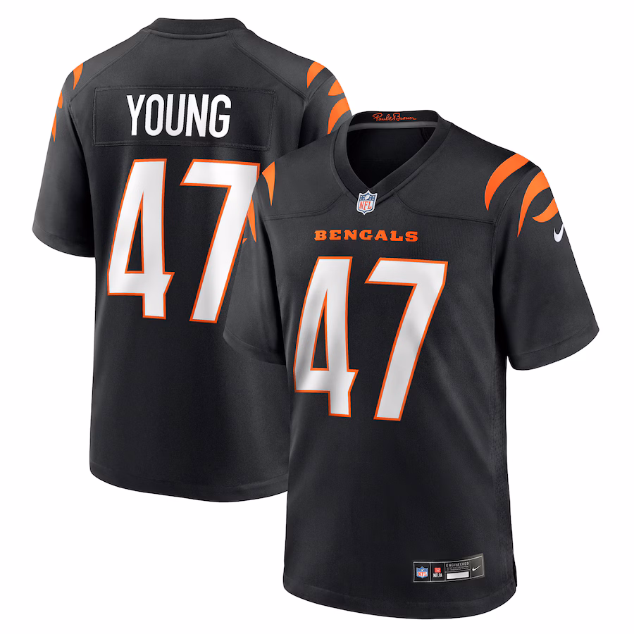 Men's Cincinnati Bengals Craig Young Nike Black Team Game Jersey - Ujersey Shop