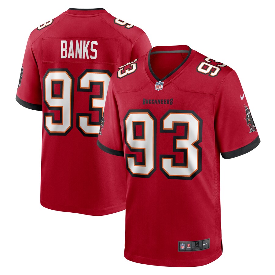 Men's Tampa Bay Buccaneers Eric Banks Nike  Red  Game Jersey - Ujersey Shop