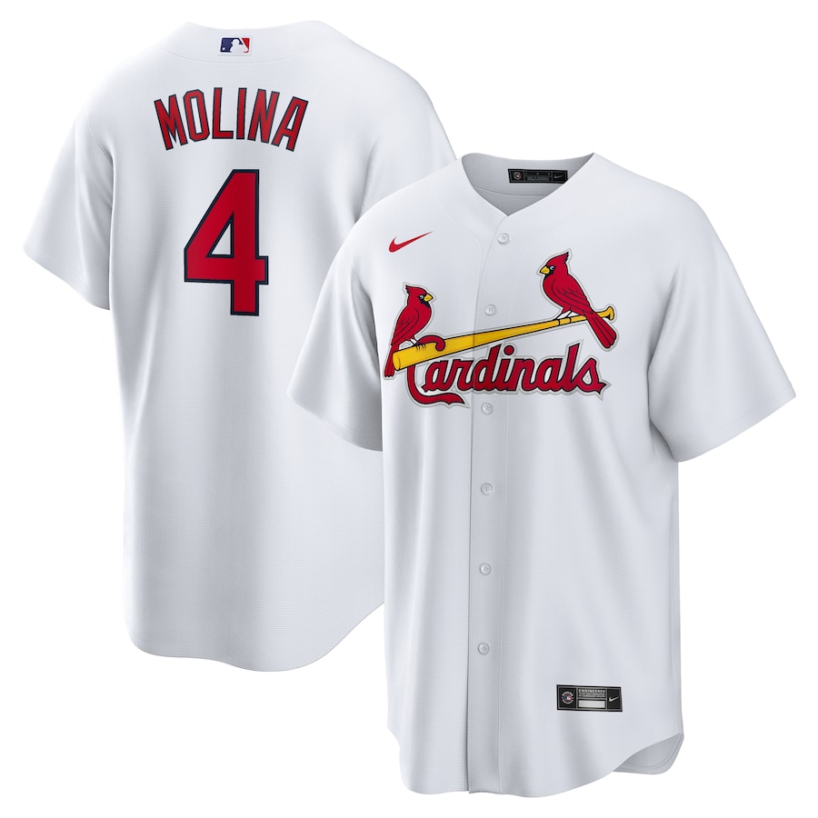 Men's St. Louis Cardinals Yadier Molina Nike White Home Replica Retired Player Jersey - Ujersey Shop