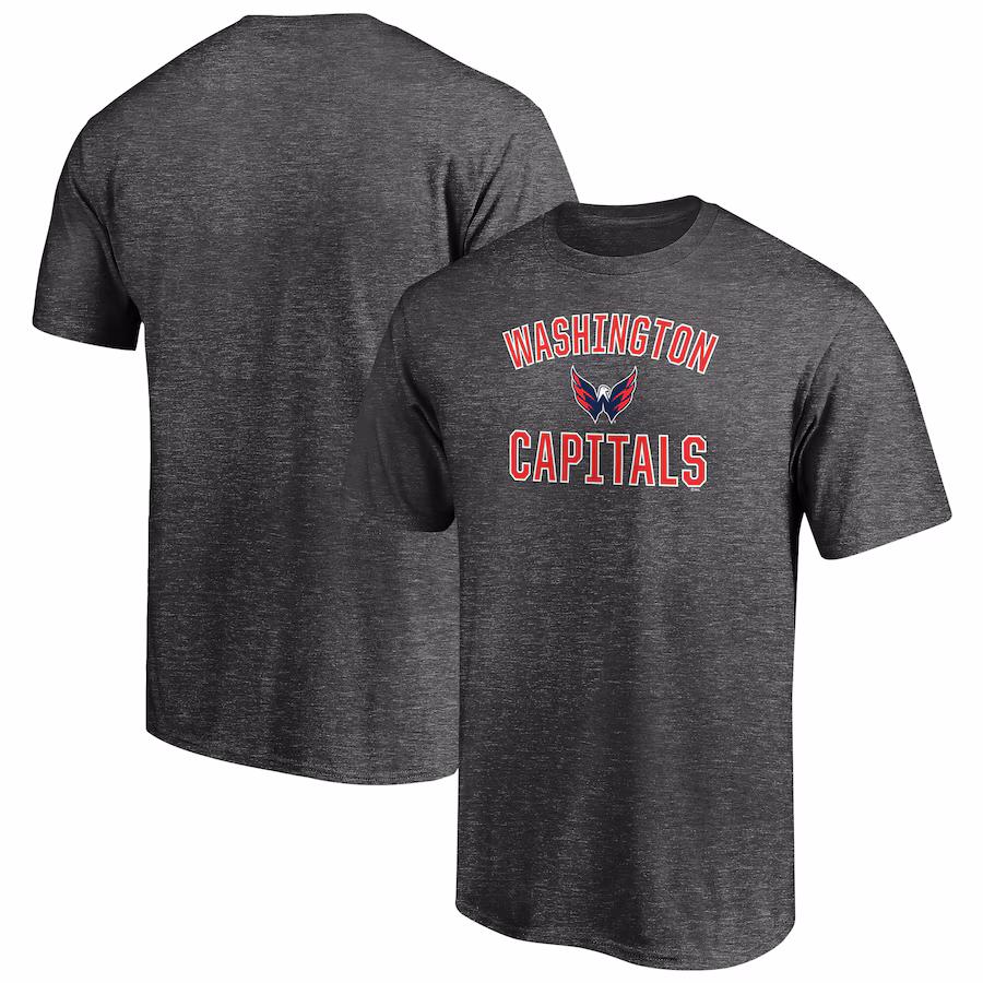 Men's Washington Capitals Charcoal Victory Arch T-Shirt - Ujersey Shop