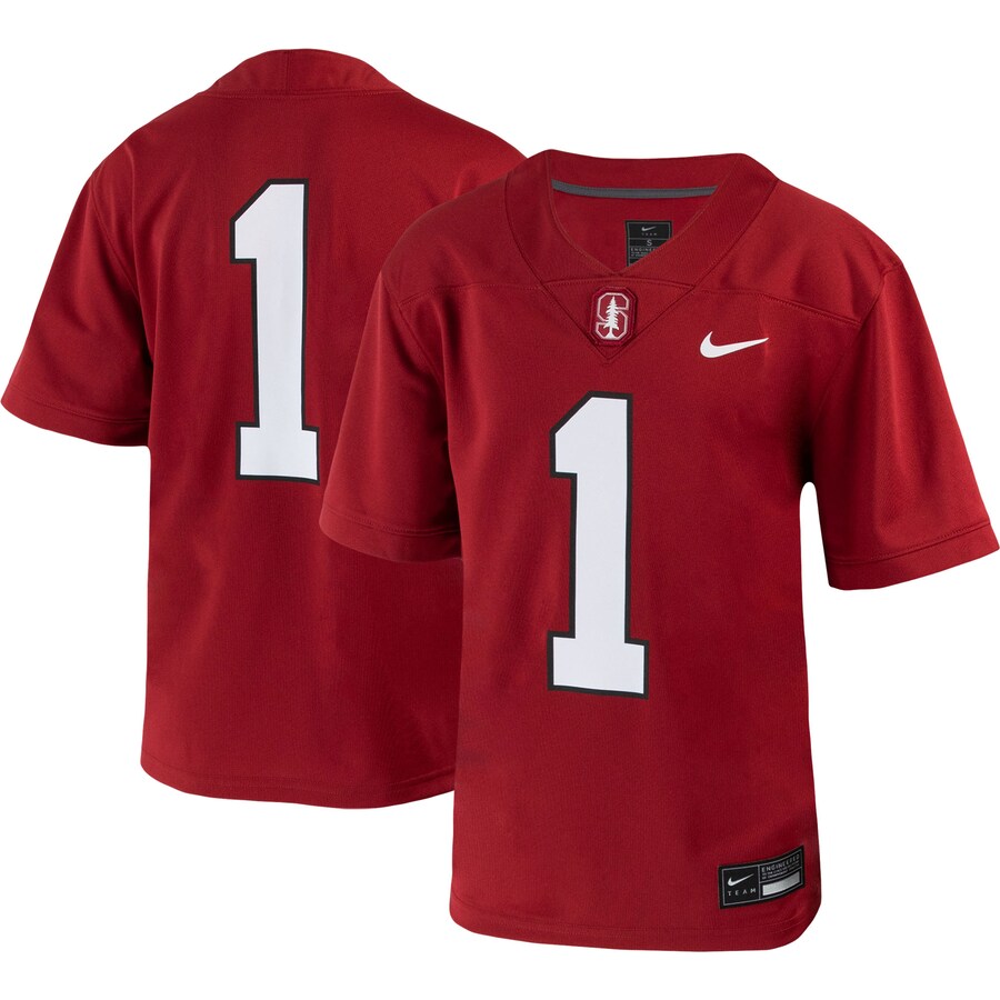 Youth Nike #1 Crimson Stanford Cardinal 1st Armored Division Old Ironsides Untouchable Football Jersey - Ujersey Shop
