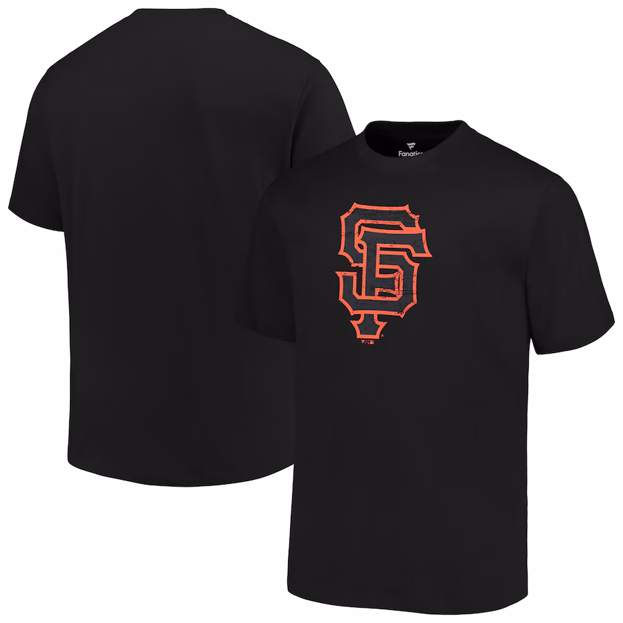 Men's San Francisco Giants Profile Black Big & Tall Primary Logo T-Shirt - Ujersey Shop