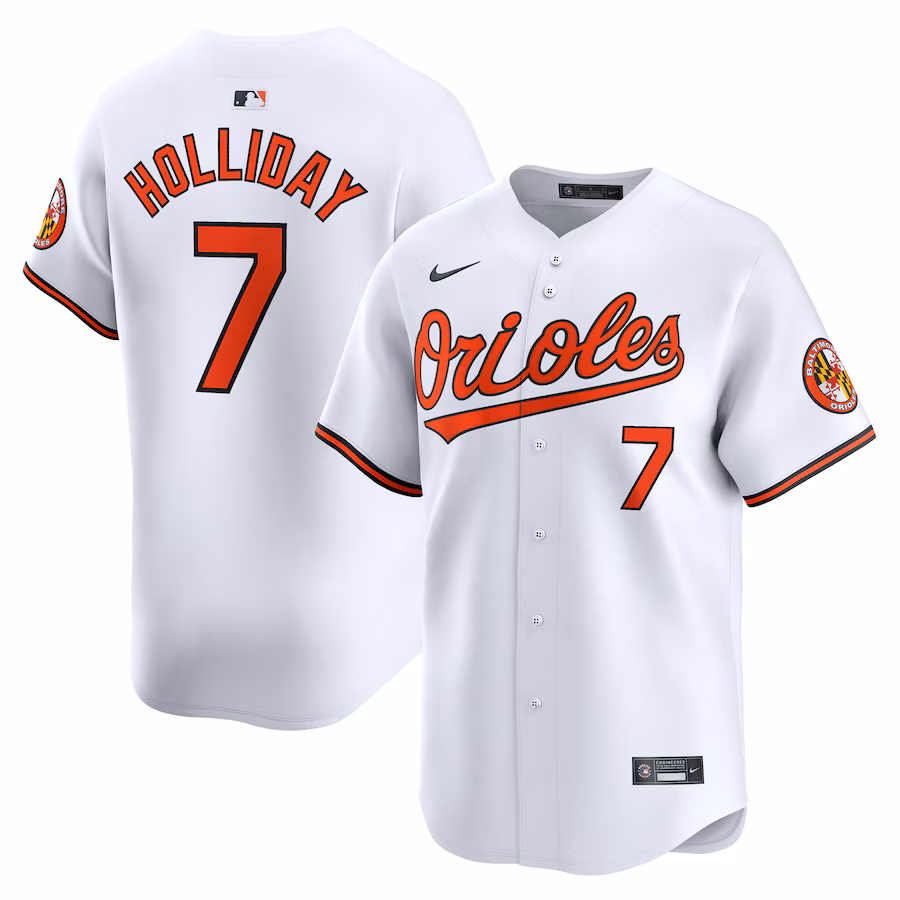 Men's Baltimore Orioles Jackson Holliday Nike White Home Limited Player Jersey - Ujersey Shop