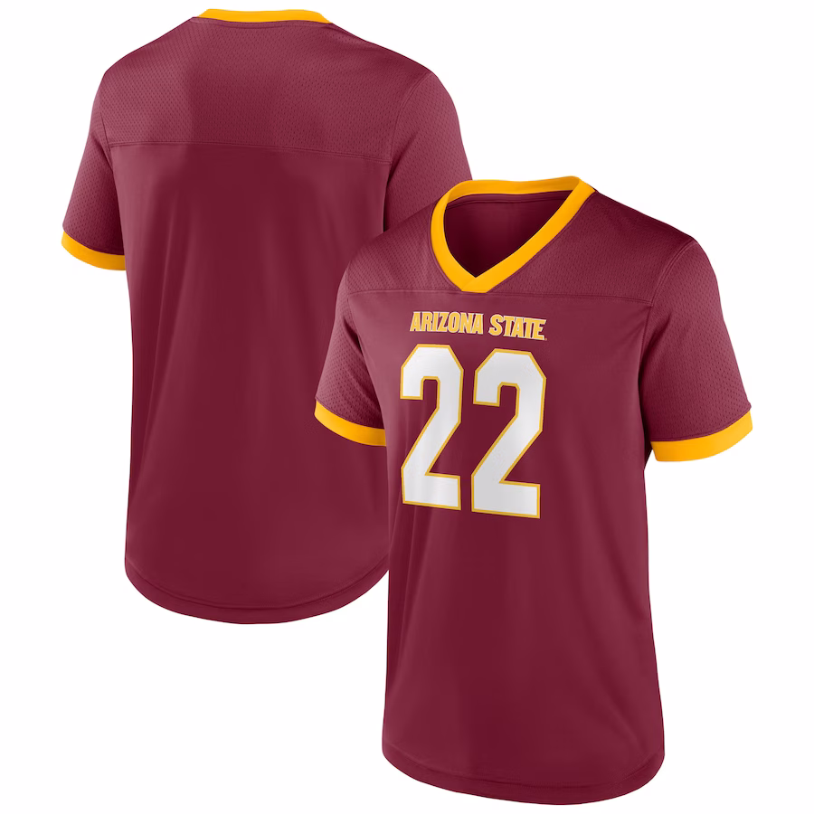 Men's Maroon Arizona State Sun Devils The Cut Football Jersey - Ujersey Shop