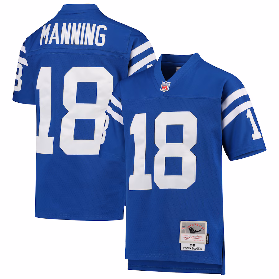 Youth Indianapolis Colts Peyton Manning Mitchell & Ness Royal 1998 Legacy Retired Player Jersey - Ujersey Shop
