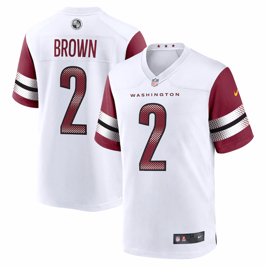 Men's Washington Commanders Dyami Brown Nike White Game Jersey - Ujersey Shop