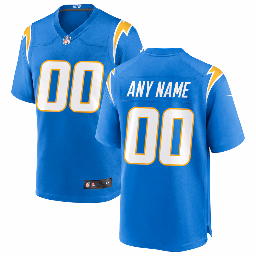Men's Los Angeles Chargers Nike Powder Blue Custom Game Jersey - Ujersey Shop