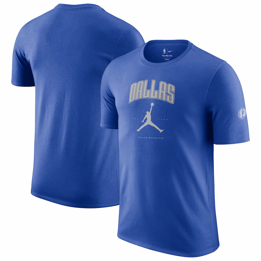 Unisex Dallas Mavericks Jordan Brand Blue Essential Cities T-Shirt - Ujersey Shop