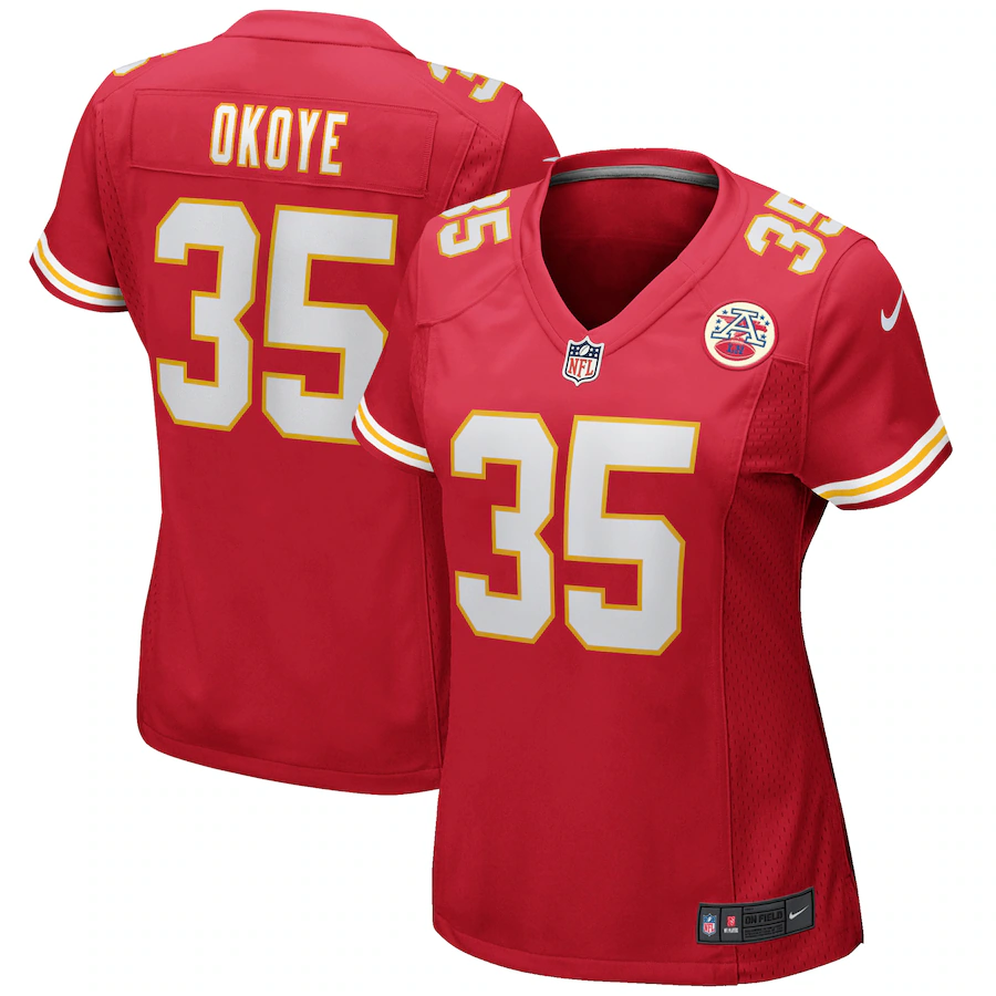 Women's Kansas City Chiefs Christian Okoye Nike Red Game Retired Player Jersey - Ujersey Shop