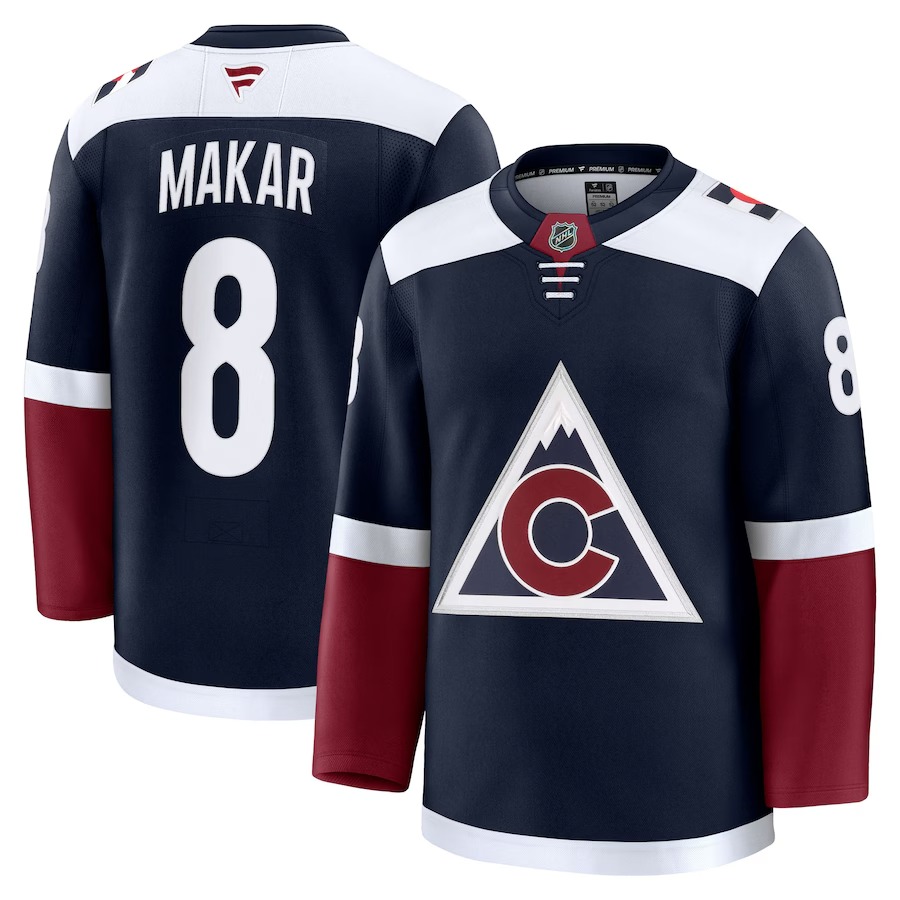 Men's Colorado Avalanche Cale Makar Fanatics Navy Alternate Premium Jersey - Ujersey Shop