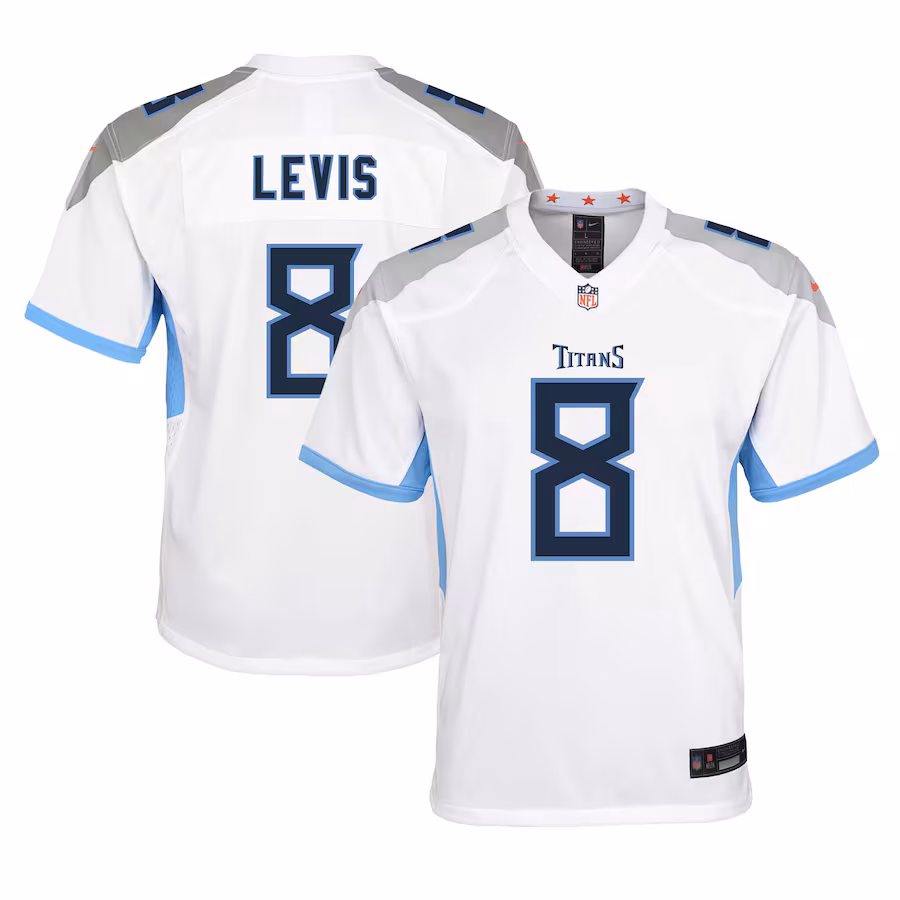 Youth Tennessee Titans Will Levis Nike White Player Game Jersey - Ujersey Shop