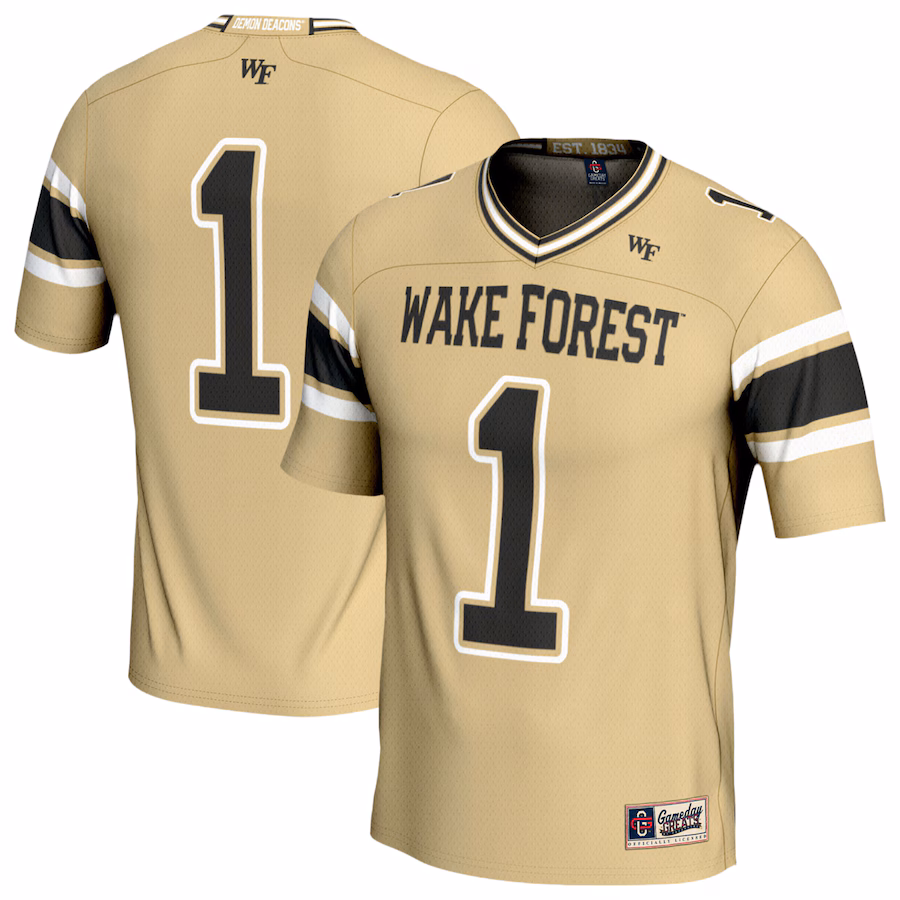 Unisex GameDay Greats #1 Gold Wake Forest Demon Deacons Lightweight Football Fashion Jersey - Ujersey Shop