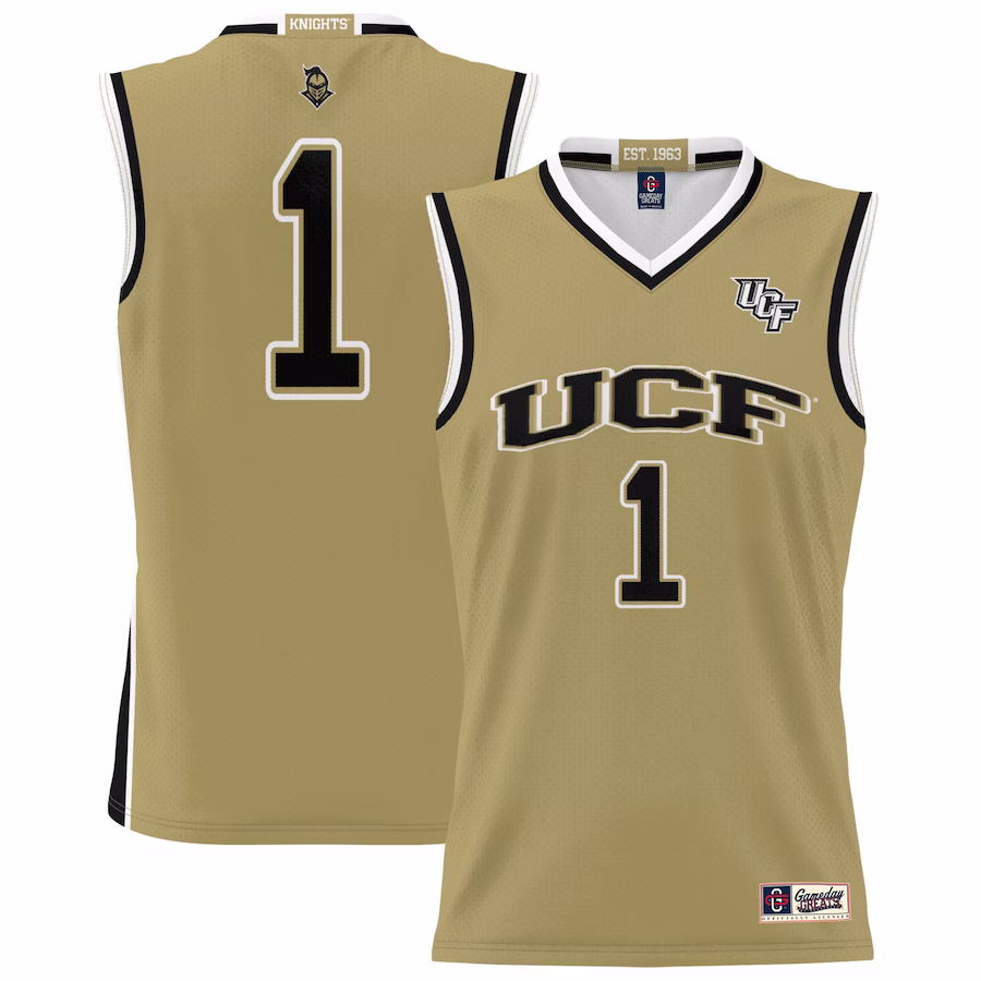 #1 UCF Knights GameDay Greats Youth Lightweight Basketball Jersey - Gold - Ujersey Shop