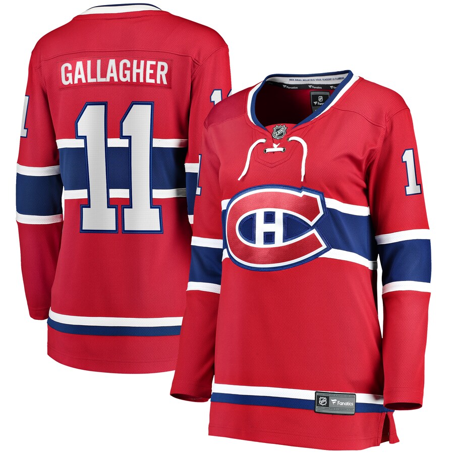 Women's Montreal Canadiens Brendan Gallagher Fanatics Branded Red Home Breakaway Player Jersey - Ujersey Shop