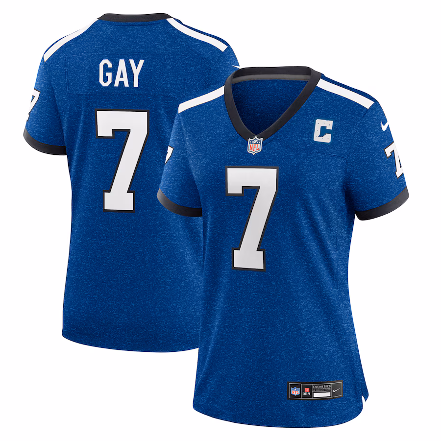 Women's Indianapolis Colts Matt Gay Nike Royal Indiana Nights Alternate Game Jersey - Ujersey Shop