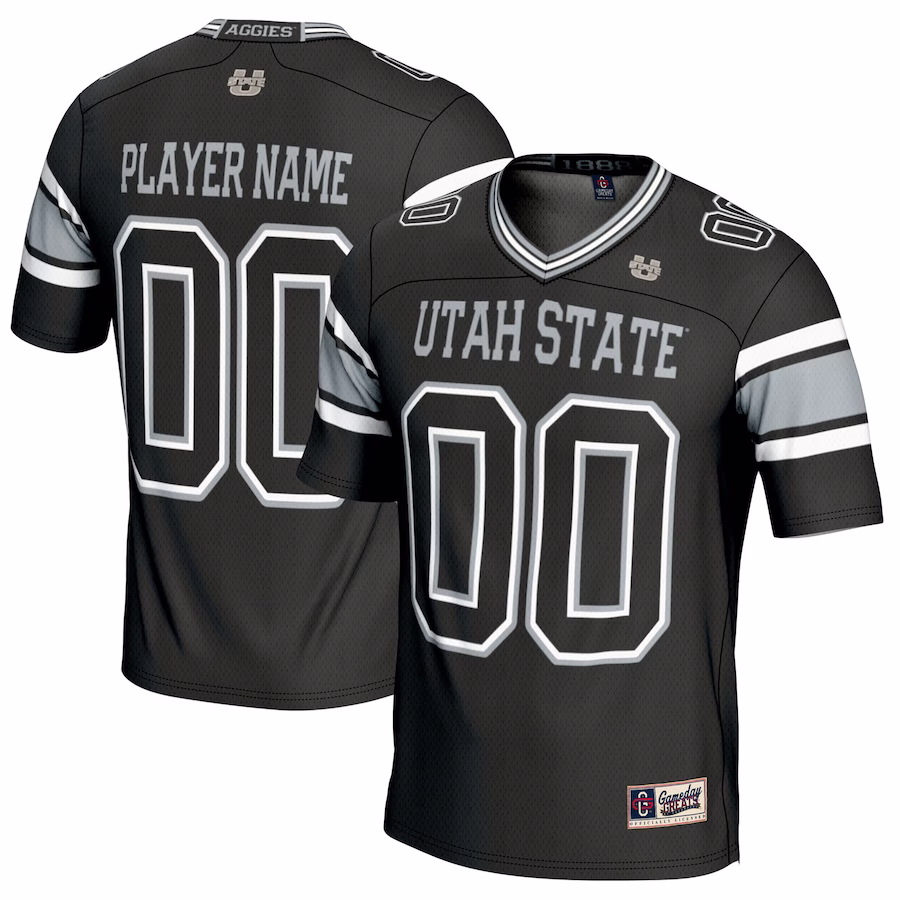 Utah State Aggies GameDay Greats NIL Pick-A-Player Football Jersey - Black - Ujersey Shop