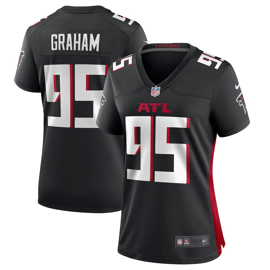 Women's Atlanta Falcons Ta'Quon Graham Nike Black Game Jersey - Ujersey Shop