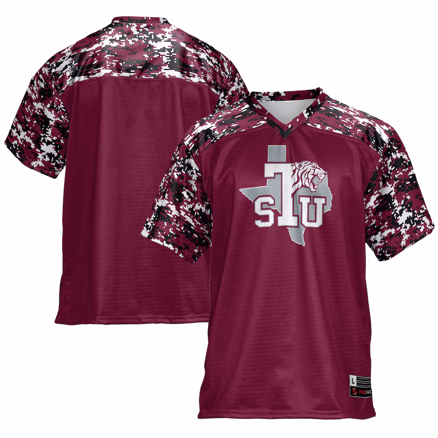 Men's GameDay Greats Maroon Texas Southern Tigers Football Jersey - Ujersey Shop