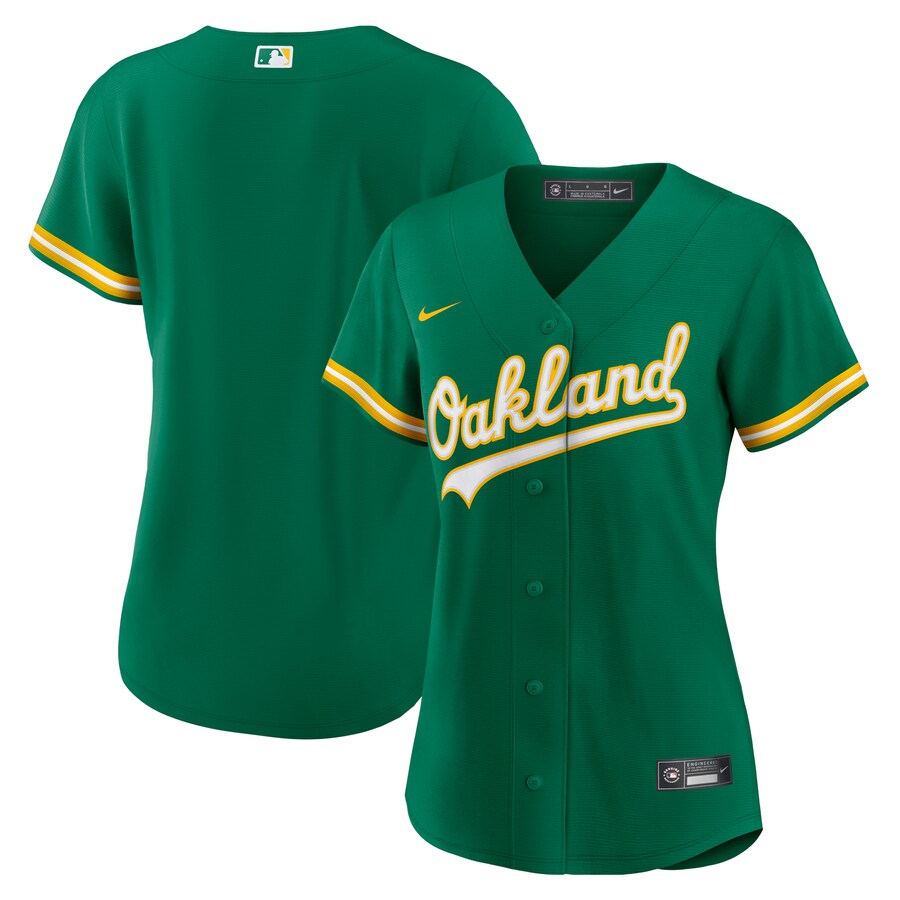 Women's Oakland Athletics Nike Kelly Green Alternate Replica Team Jersey - Ujersey Shop