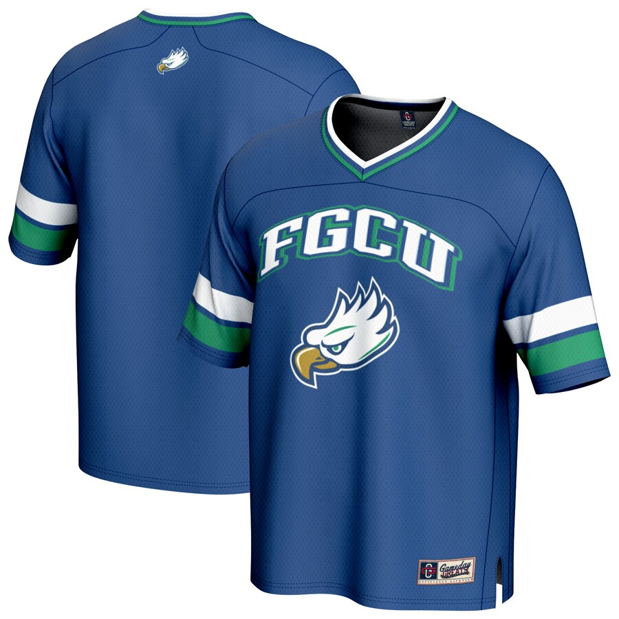Men's GameDay Greats Blue Florida Gulf Coast Eagles Football Jersey - Ujersey Shop