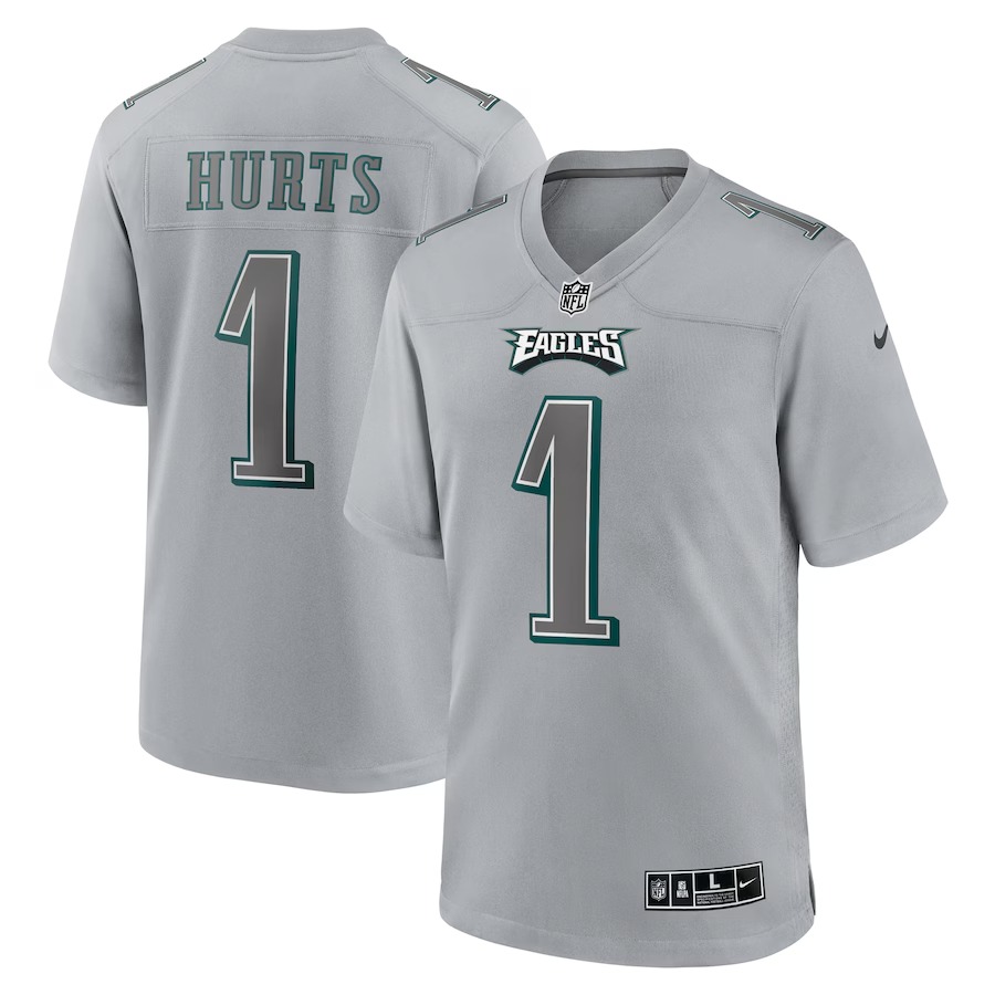 Men's Philadelphia Eagles Jalen Hurts Nike Gray Atmosphere Fashion Game Jersey - Ujersey Shop