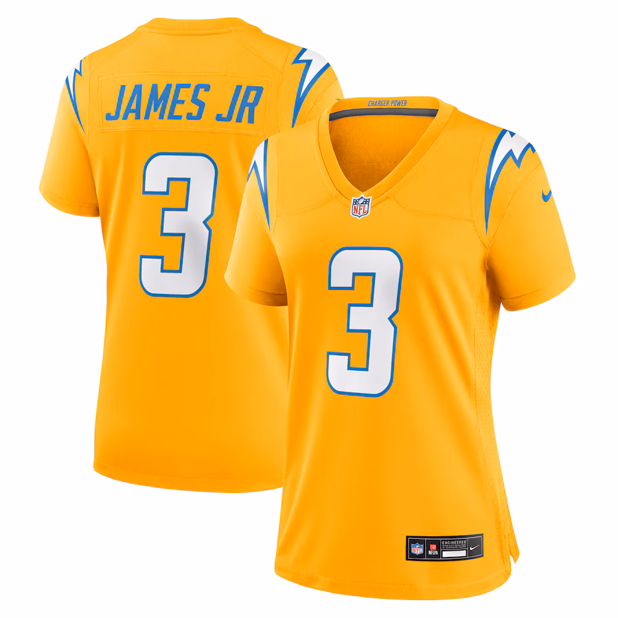 Women's Los Angeles Chargers Derwin James Jr. Nike Gold Alternate Charger Power Game Jersey - Ujersey Shop
