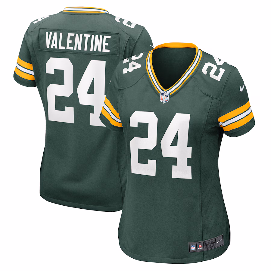 Women's Green Bay Packers Carrington Valentine Nike Green Game Jersey - Ujersey Shop
