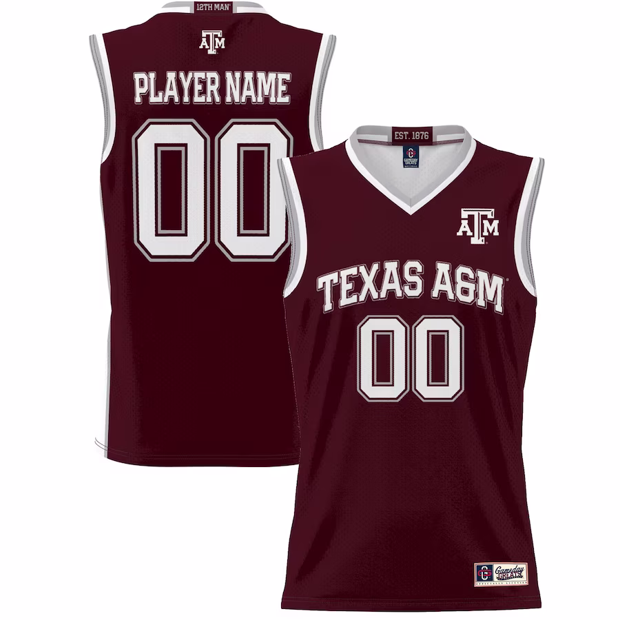 Texas A&M Aggies GameDay Greats Unisex NIL Pick-A-Player Lightweight Basketball Jersey - Maroon - Ujersey Shop