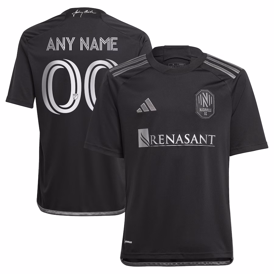 Youth Nashville SC adidas Black 2023 Man In Black Kit Replica Custom Jersey - Ujersey Shop