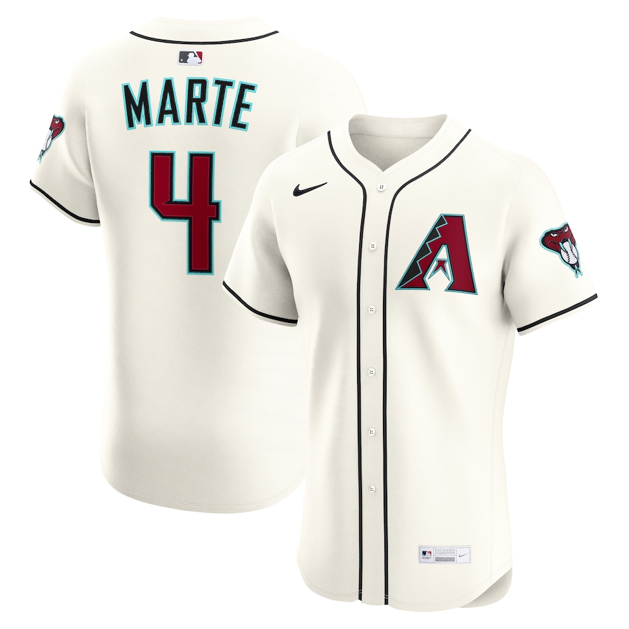 Men's Arizona Diamondbacks Ketel Marte Nike Cream Home Elite Jersey - Ujersey Shop