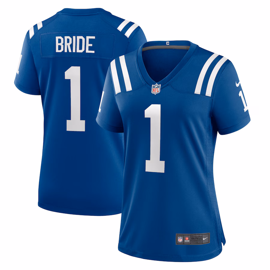 Women's Indianapolis Colts Number 1 Bride Nike Royal Game Jersey - Ujersey Shop