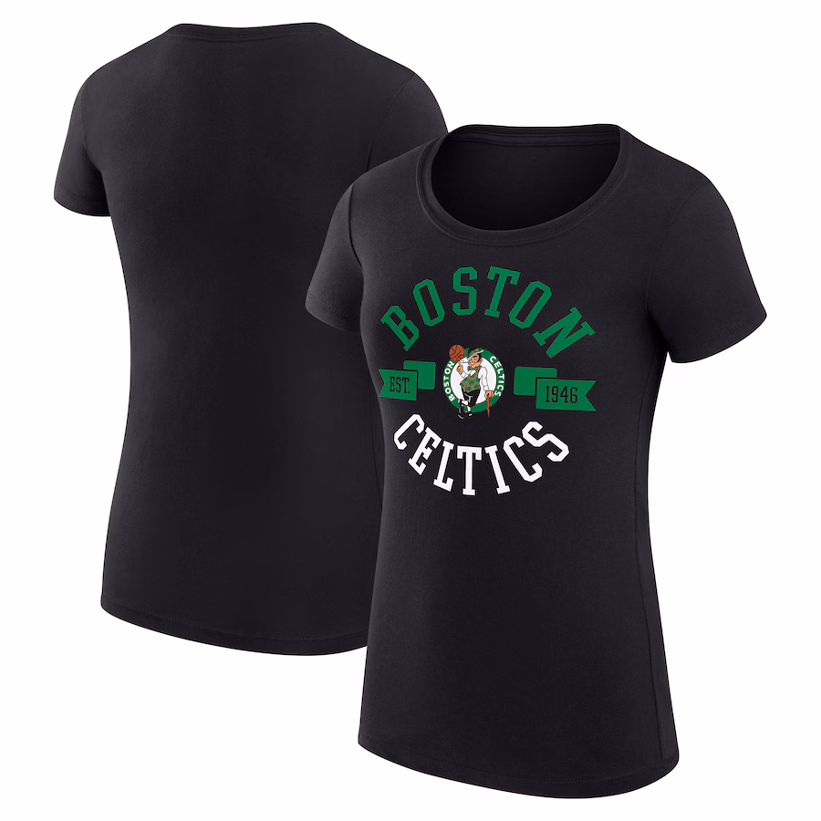 Women's Boston Celtics G-III 4Her by Carl Banks Black Large City Logo Fitted T-Shirt - Ujersey Shop