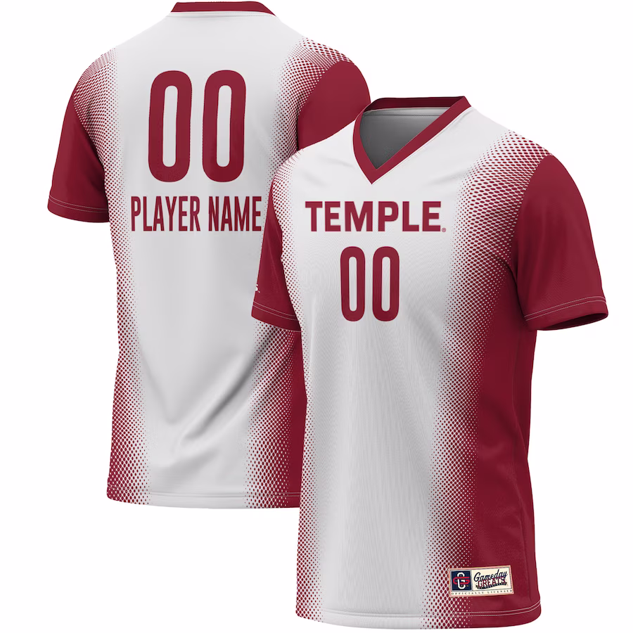 Temple Owls GameDay Greats Youth NIL Pick-A-Player Lightweight Women's Soccer Jersey - White - Ujersey Shop
