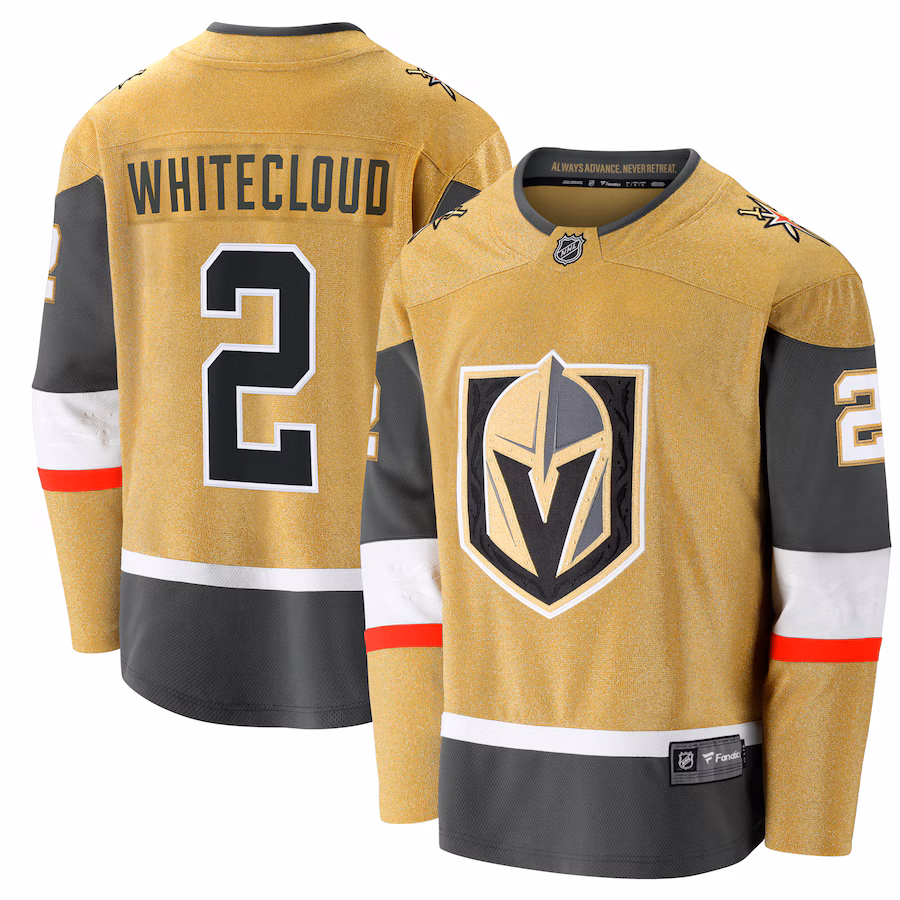 Men's Vegas Golden Knights Zach Whitecloud Fanatics Gold Home Breakaway Jersey - Ujersey Shop