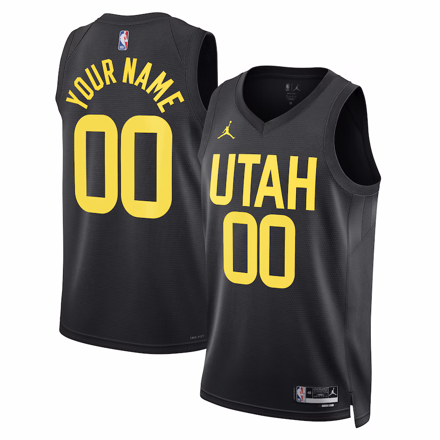 Unisex Utah Jazz Jordan Brand Black 2022/23 Swingman Custom Jersey - Statement Edition - Ujersey Shop