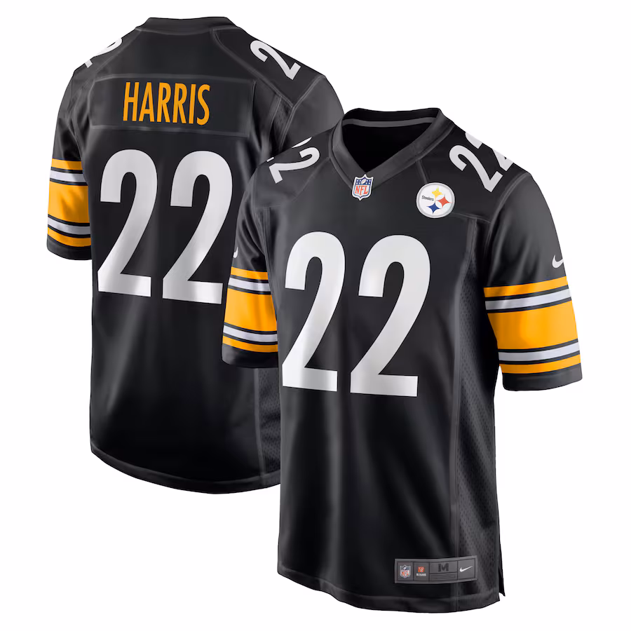 Youth Pittsburgh Steelers Najee Harris Nike Black Game Jersey - Ujersey Shop