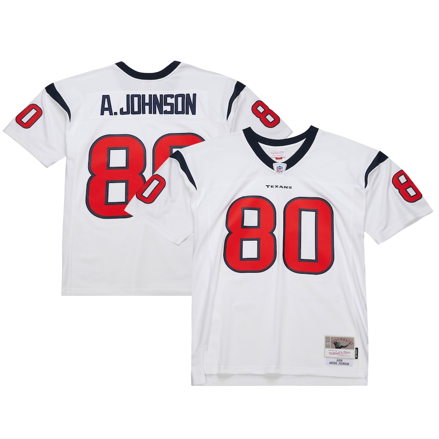 Men's Houston Texans Andre Johnson Mitchell & Ness White  Legacy Replica Jersey - Ujersey Shop